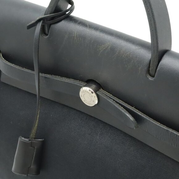 Hermes Herbag Her Bag A Dos PM Rucksack Sac Backpack 2-Way Handbag Toile main image 4